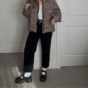 Empyre Women’s Corduroy Black High Waisted Straight Leg Jeans